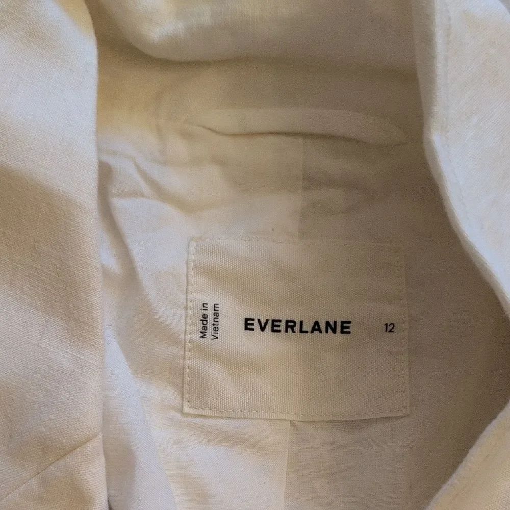 NEW Everlane The Oversized Blazer in Linen Bone White Size 12 - Picture 6 of 14